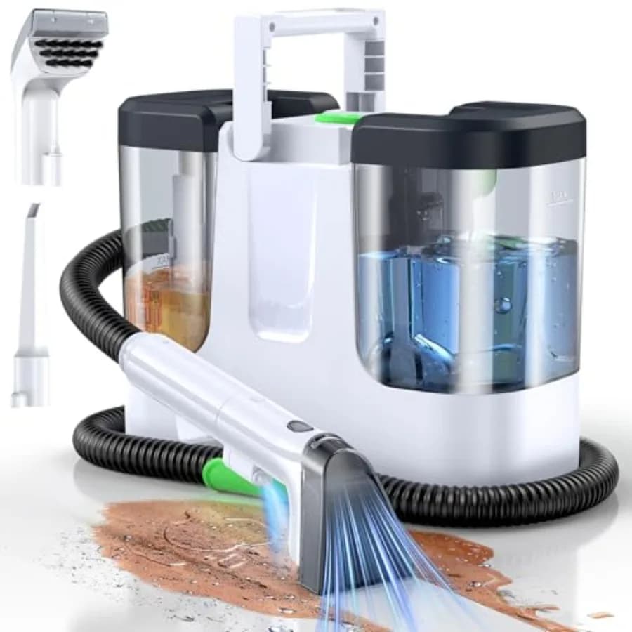 Deep Cleaning Machine for Carpets, Moquettes, Furniture, Mattresses, Sofas, Stairs and Cars, with Power of 18Kpa, Ideal for Home Animals Macchie