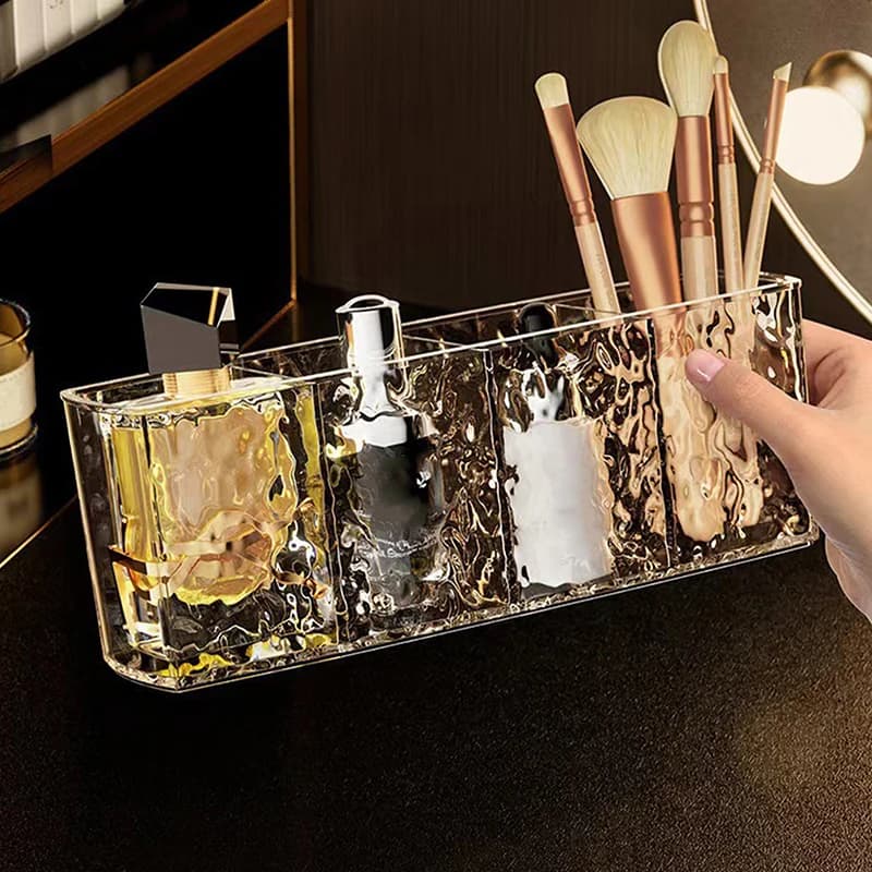1pc trasparente espositore per bagno espositore scatola di immagazzinaggio cosmetica in acrilico porta pennelli per trucco organizzatore rossetto matita per sopracciglia