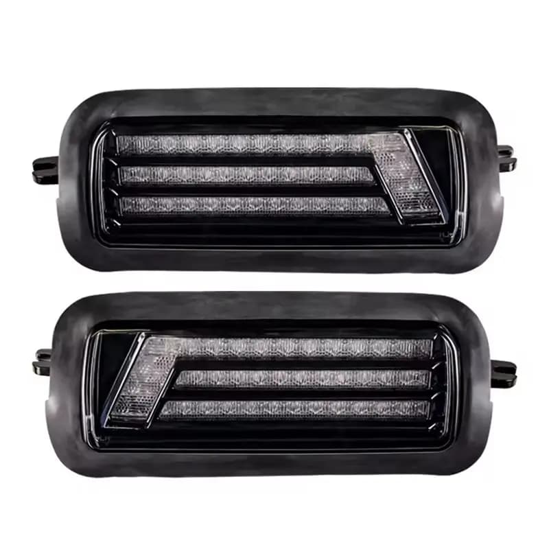 Car Headlight Replacement Parts 2Pcs Led Daytime Running Light With Turn Signal Light Drl For Lada Niva 4X4 1995-2015-A28K