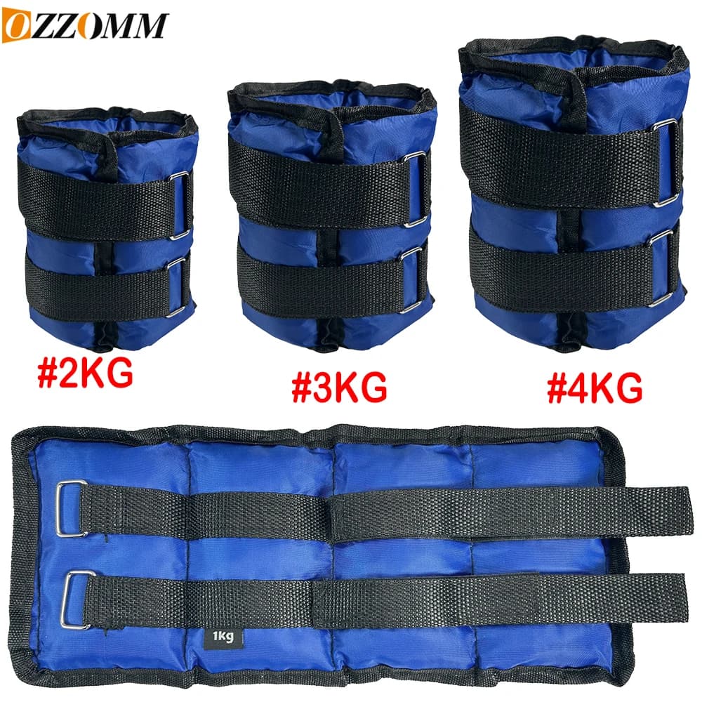 1 paio di pesi alla caviglia per uomo donna - 2 kg/4,4 libbre, 3 kg/6,6 libbre, 4 kg/8,8 libbre Pesi per gambe Sacchi di sabbia Bambini Braccio Mano Peso per il fitness