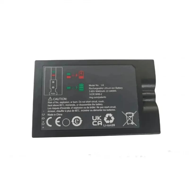 Batteria V4 5AT3S3 5F53E9 3.65V 6040mAh 22.046Wh per Ring Video Doorbell 2/3/4, Sgancio Rapido, Spedizione Veloce