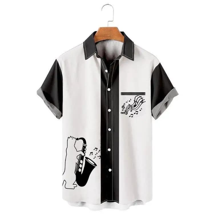 Hip Hop Trendy Luxury Rock punk 3D stampato camicia monopetto da uomo Camicetta casual da donna Manica corta Camicie estive con colletto ribaltabile