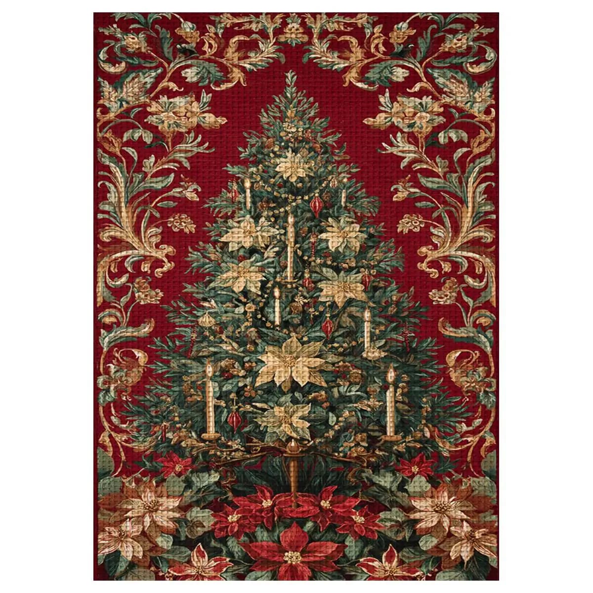 1pc 40X50CM/15.74*19.7inch Christmas tree Stamped Cross Stitch Kit DIY Kit 11/14CT DIY Embroidered Set DIY Cross-Stitch Set