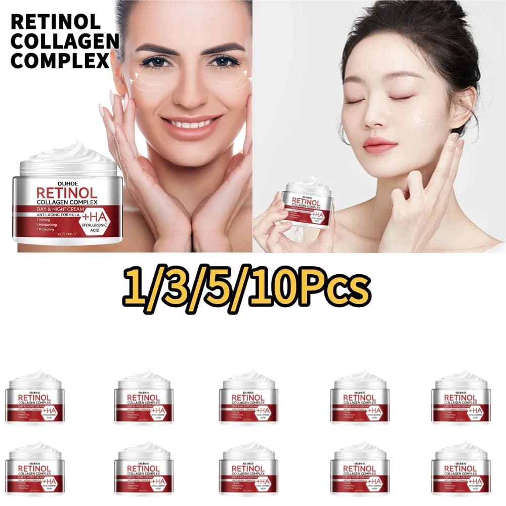 1/3/5/10 pieces Moisturizing cream for facial care for collagen and retinol, deep hydration, suitable for dry and aged skins, moisturizing face cream for skin care