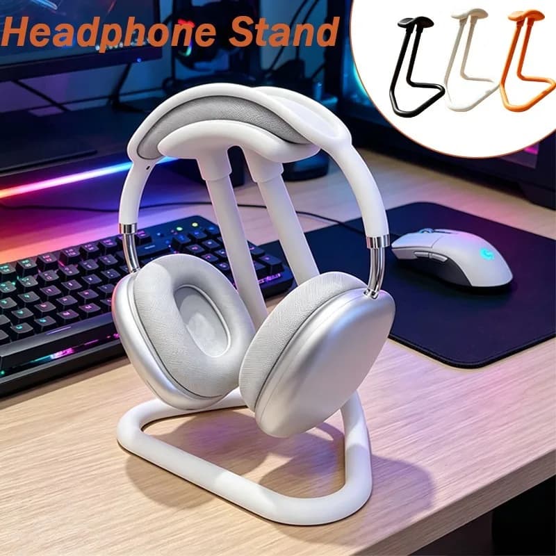 Supporto Universale per Cuffie Over-Ear in Resina, Design Ergonomico ad Arco, Universale per Vari Tipi di Cuffie, Durevole e Robusto, Base Antiscivolo