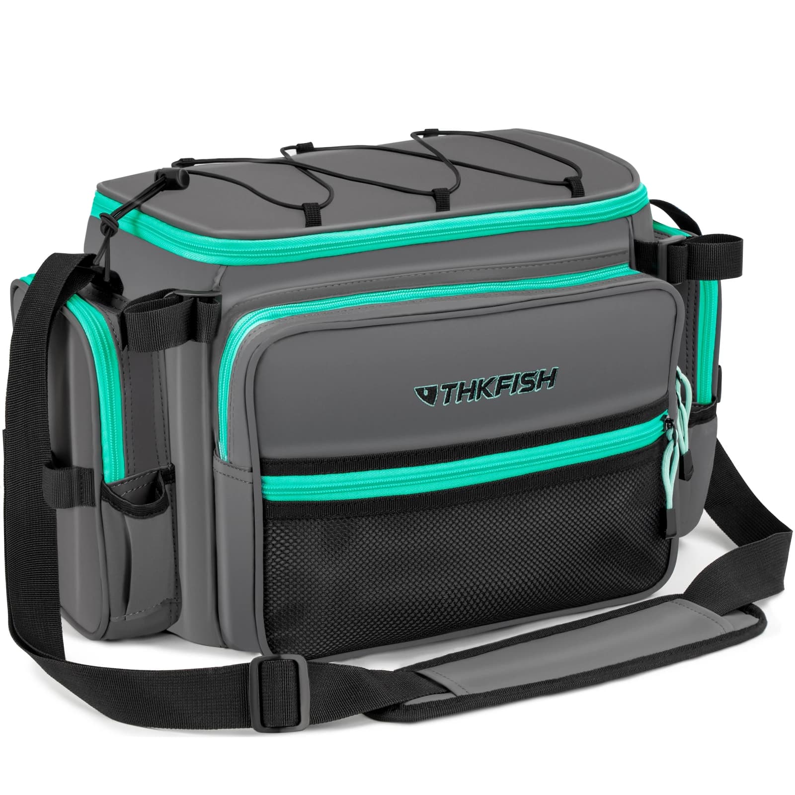 Borsa a Tracolla Impermeabile per Pesca, Borsa Porta Attrezzi Multifunzionale, Zaino Monospalla per Pesca, Valigia per Attrezzatura da Pesca all'Aperto
