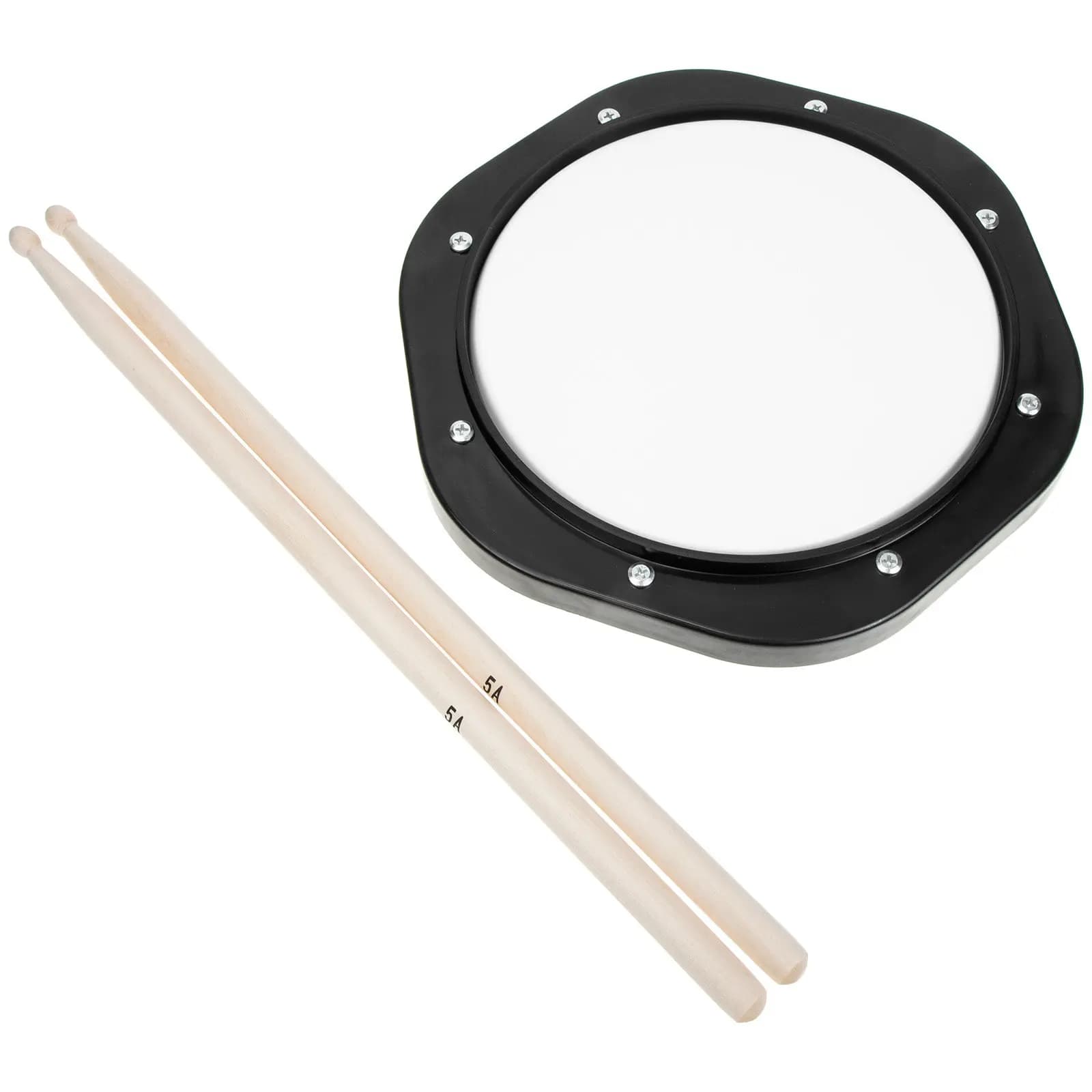 Set di 1 Pad per Pratica Batteria in Legno Premium, Nylon e TPE, Tappetino Silenzioso con Riduzione del Volume per Esercitazioni, Regalo