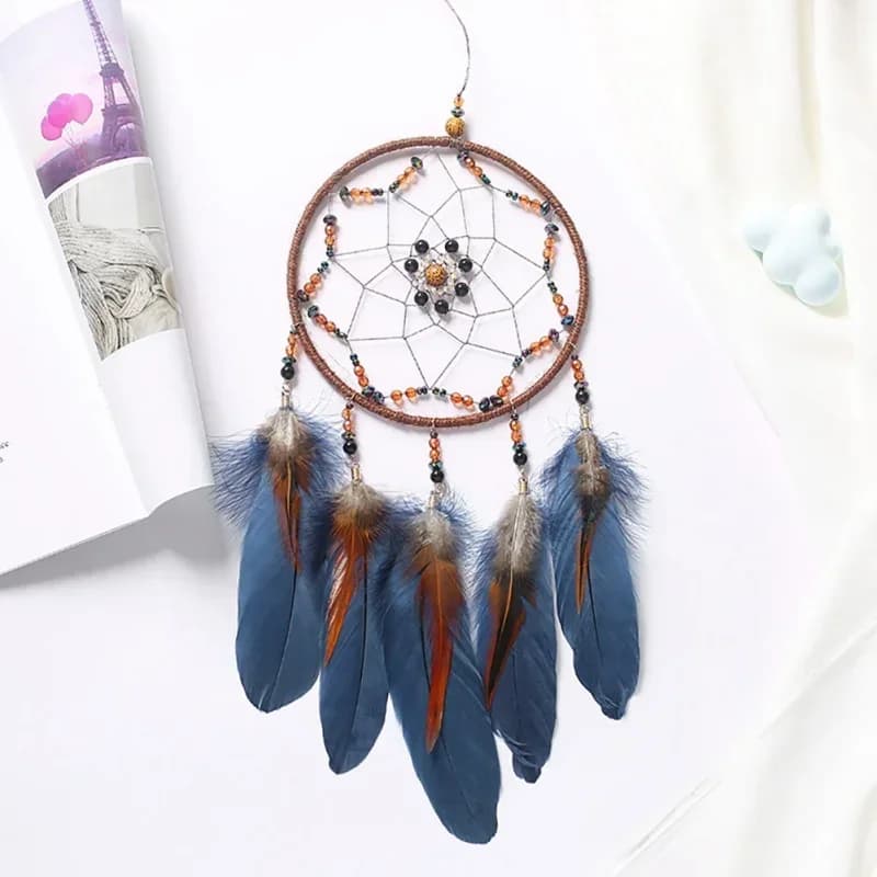 1Pcs Indian Style Woven Wall Hanging Decoration White Dreamcatcher Wedding Party Hanging Decor Handmade Dream Catcher