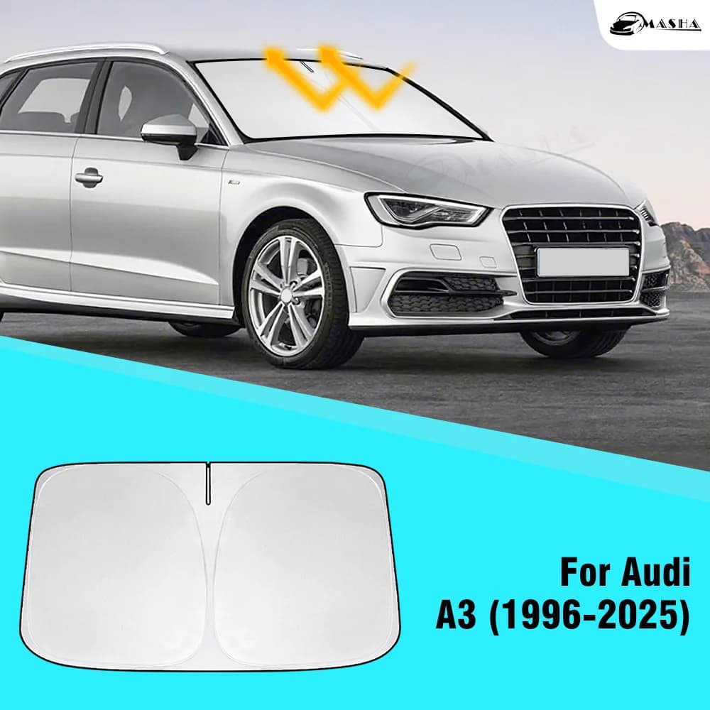 Parasole per Parabrezza Auto per Modelli Audi A3 8L 8P 8V 8Y 1996-2025, Protezione Riflettente per Accessori Interni