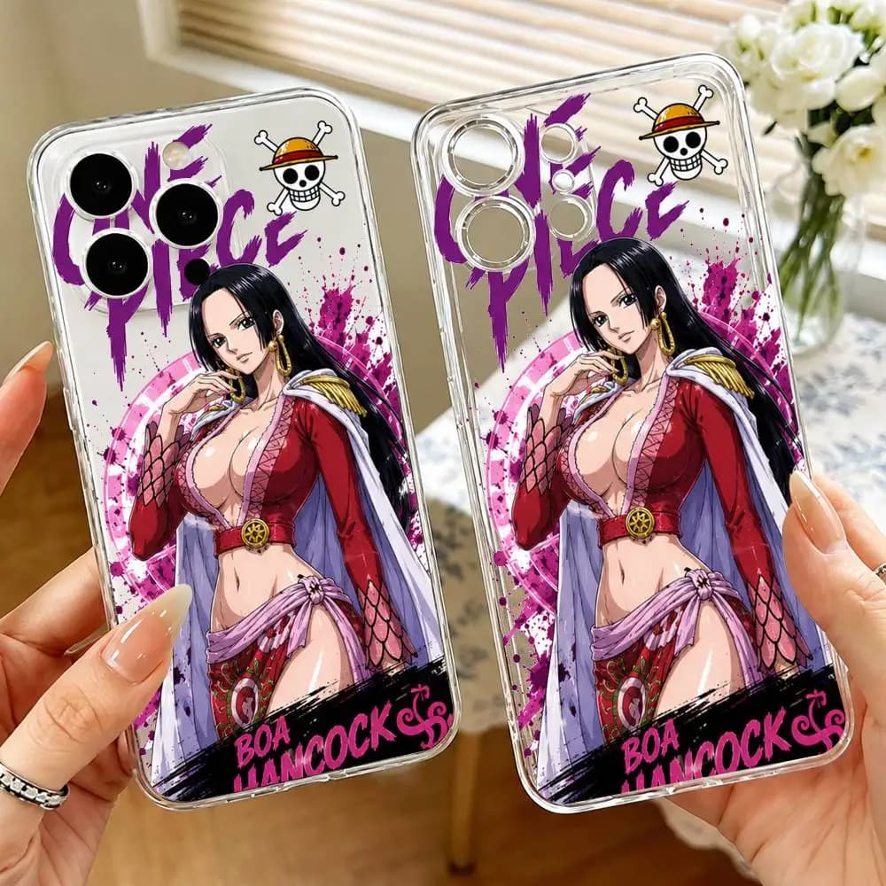 Japan Anime One Piece Luxury Transparent Phone Case For IPhone 17 16 15 Pro Max 14 13 12 11