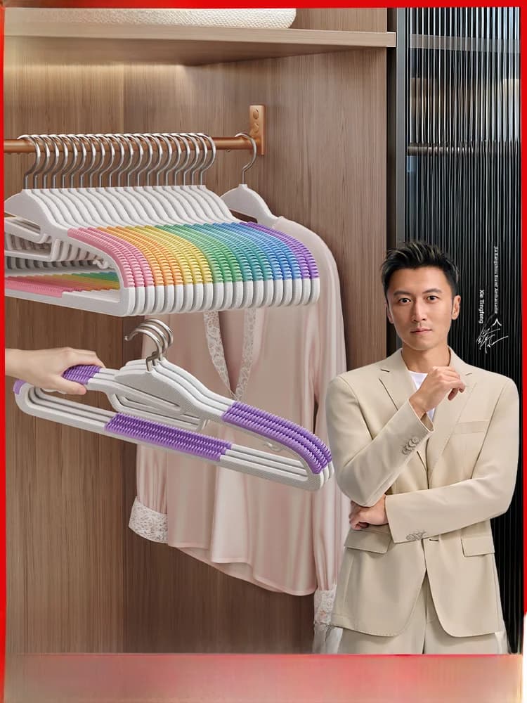Appendiabiti Antiscivolo Arcobaleno per Uso Domestico, Stendibiancheria per Studenti, Senza Tracce, Senza Pieghe, Stile Nordico Macaron