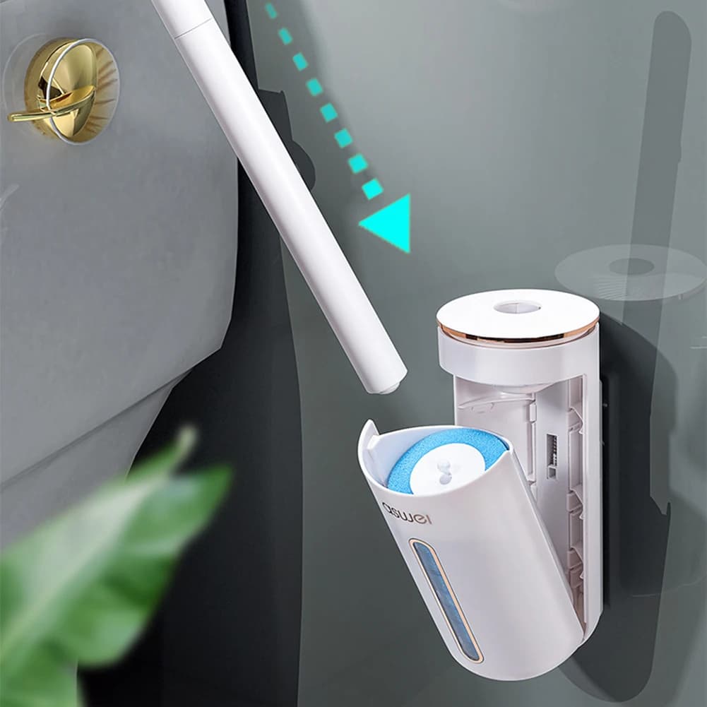 Detergente per WC monouso per aromaterapia Scopino per WC verticale a parete Manico lungo Strumenti ergonomici per la pulizia del bagno