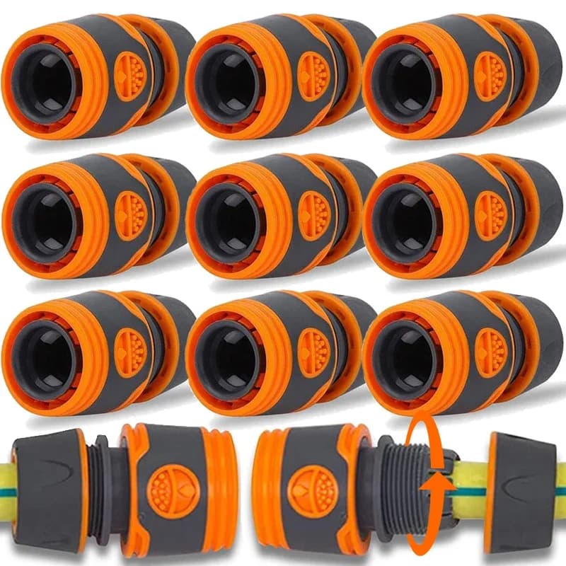 1/8pcs Garden Pipe Adapter 1/2 "Mangueira Quick Connectors Double Joint Adapter Extender Garden Irrigation Connectors Tool