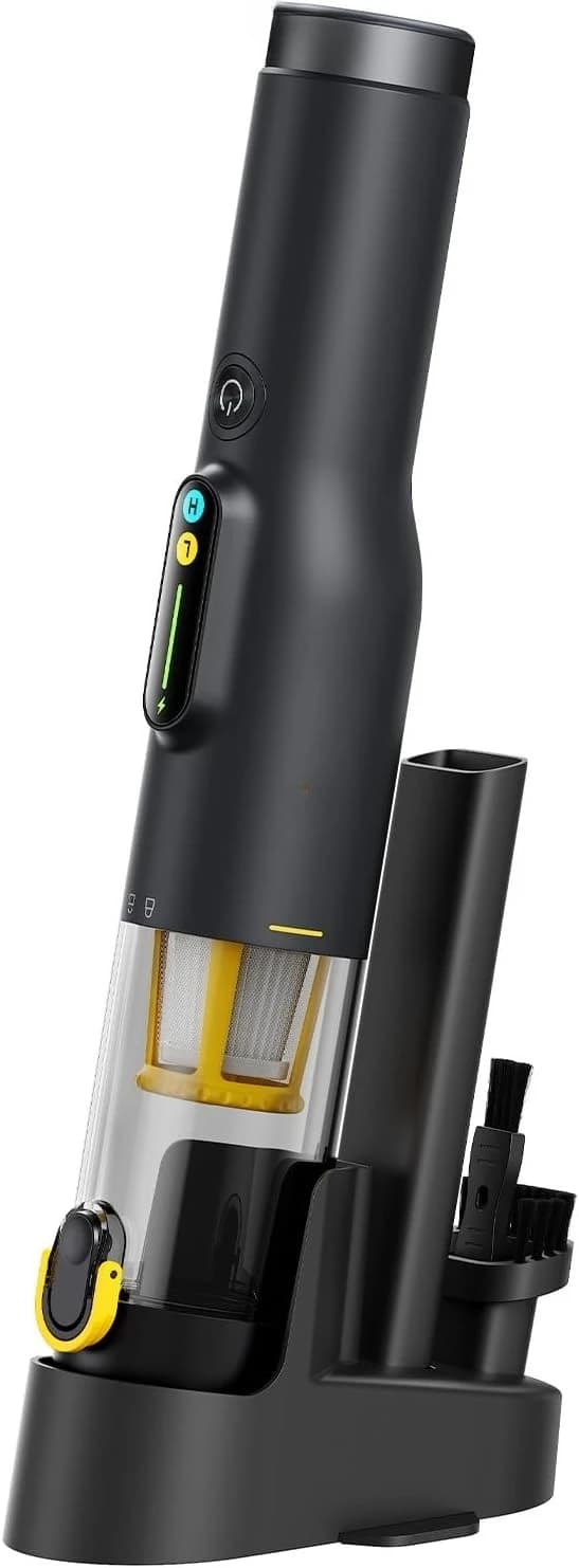 Cordless Handheld Vacuum, 0.98lb Lightweight with All-in-One Base Design, Smart LED Display, Portable Mini Vacuum Cleaner