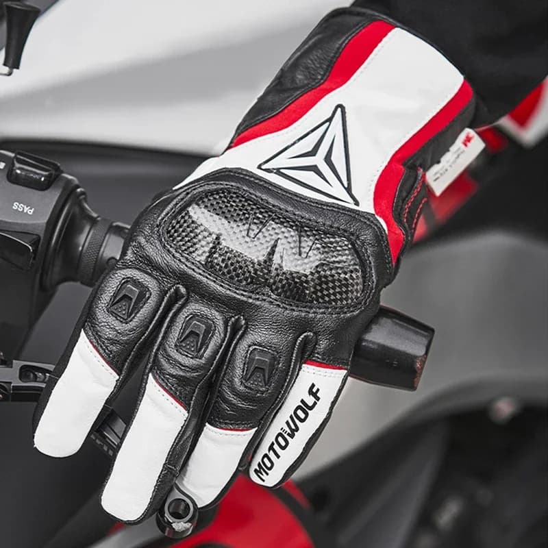 Guanti da moto in vera pelle invernali caldi impermeabili antivento touchscreen rinforzato palmo ciclismo guanto da equitazione per la stagione fredda