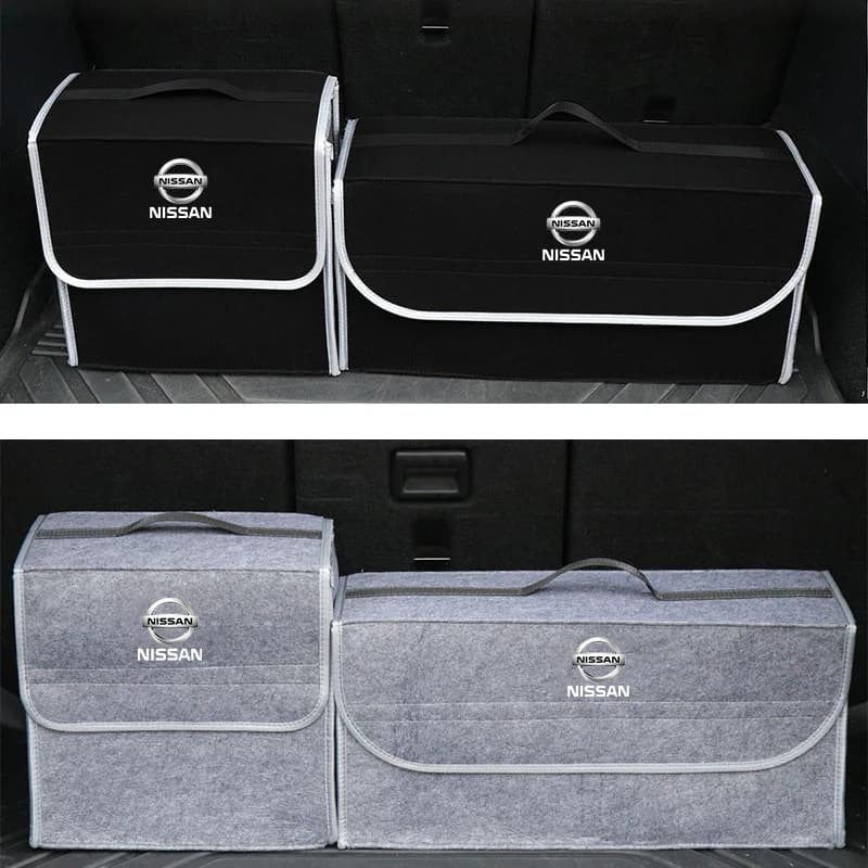 Scatola di immagazzinaggio per auto Pieghevole in feltro Scatola di immagazzinaggio per bagagliaio di un'auto Accessori per Nissan X-Trail T32 T31 Qashqai Tiida Teana Car Styling