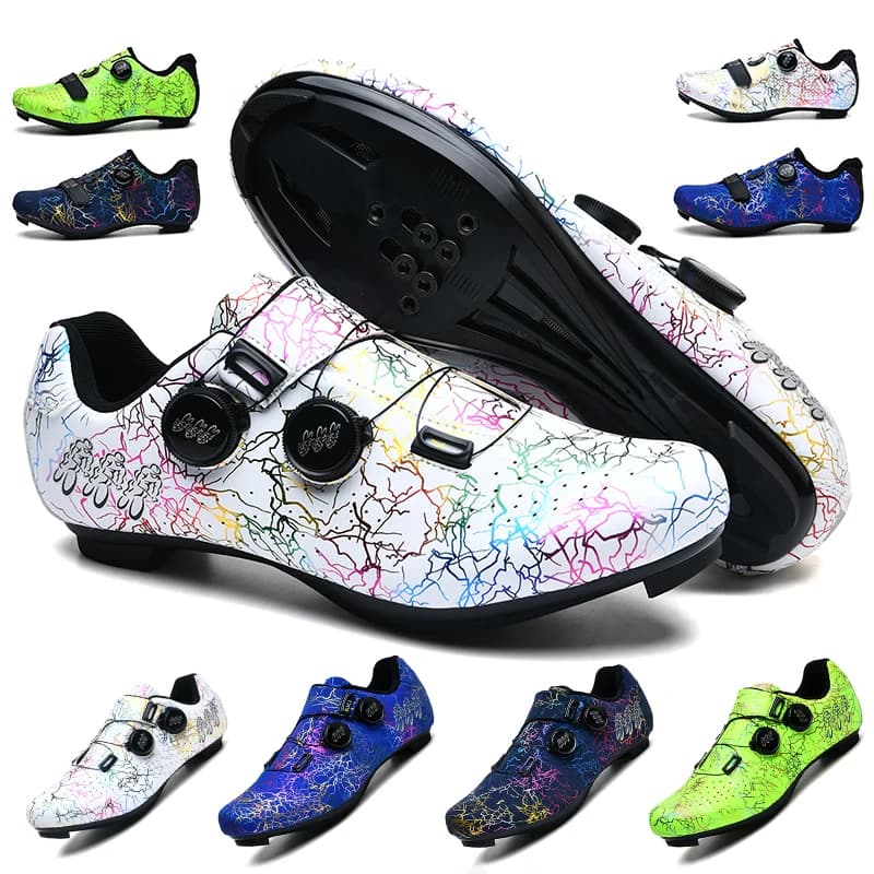Nuove scarpe da ciclismo professionali traspiranti Scarpe da bici da strada unisex SPD con blocco a pedale Scarpe da competizione per ciclismo MTB fuoristrada da montagna