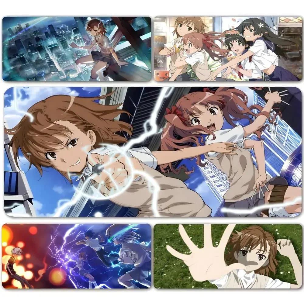 A Certain Scientific Railgun Anime Mouse Pad Mousepad Large Gaming Mouse Pad LockEdge Thickened Computer Keyboard Table Desk Mat
