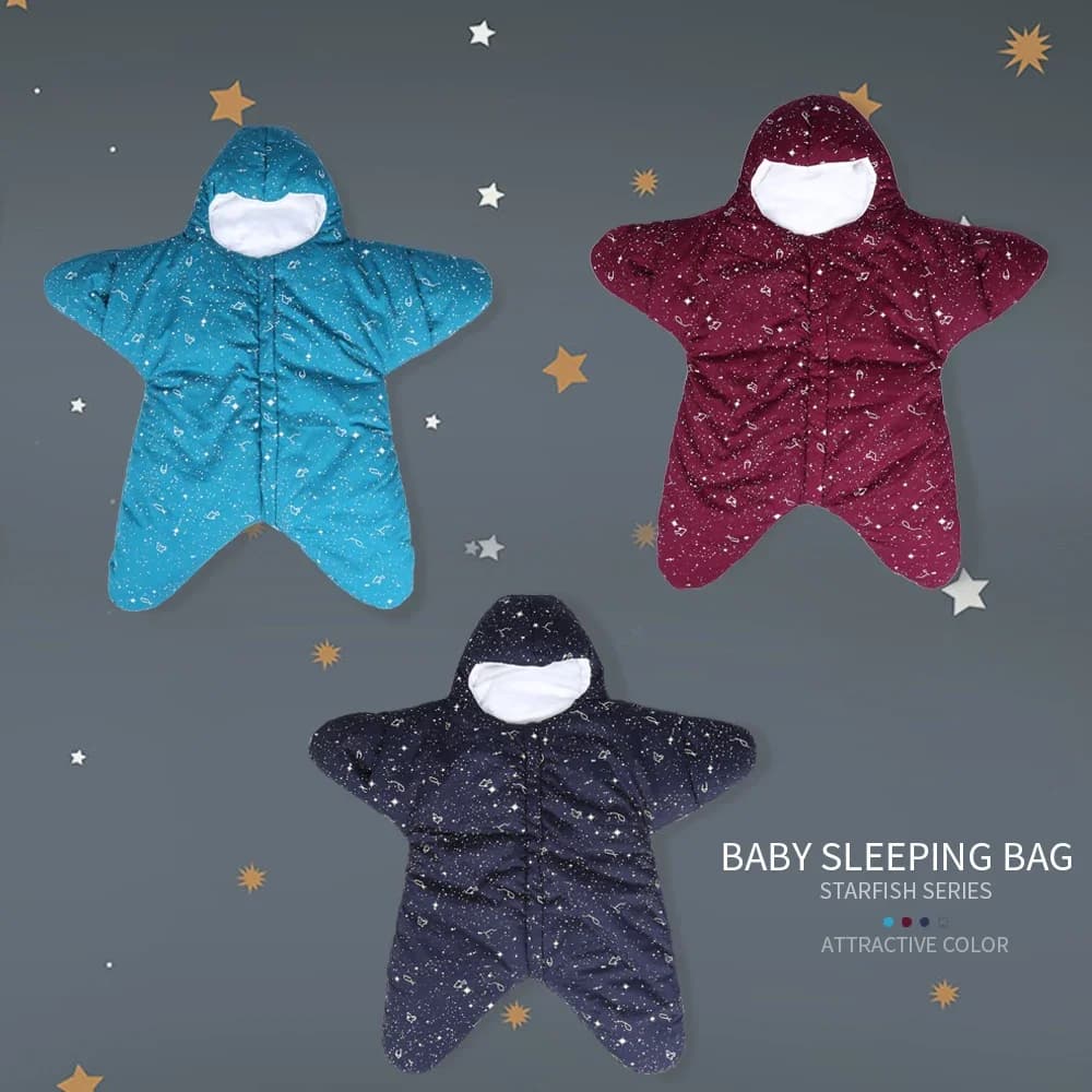 INSOLARI Children's sleeping bags Type of star marina Hot sleeping bags for newborns Separate sleeves Legs Baby changing mat Winter 0-8 months