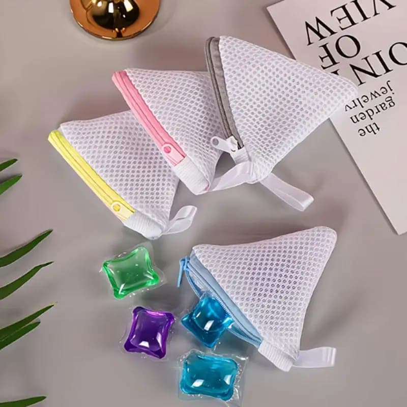 Sacchetto per bucato in poliestere ispessito a mini rete, resistente, per reggiseni, lingerie, calzini, organizer per lavatrice e stoccaggio