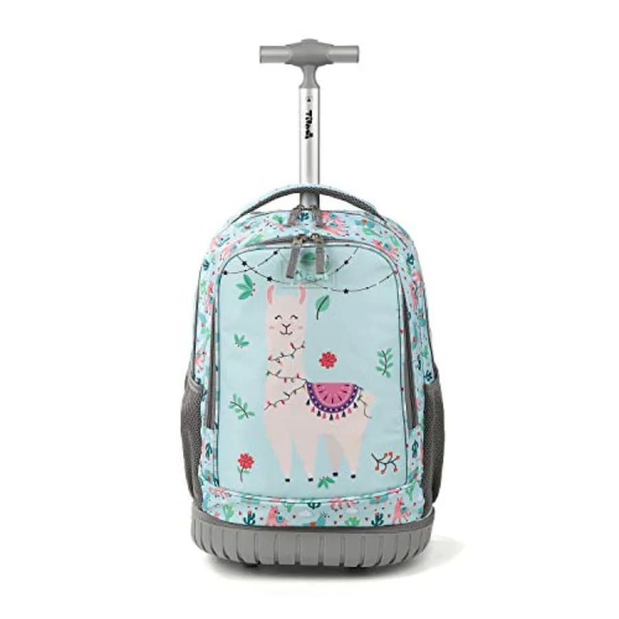 Zaino con ruote da 19 pollici, carino, per laptop, per ragazzi e ragazze, per viaggi, scuola, studenti, gite