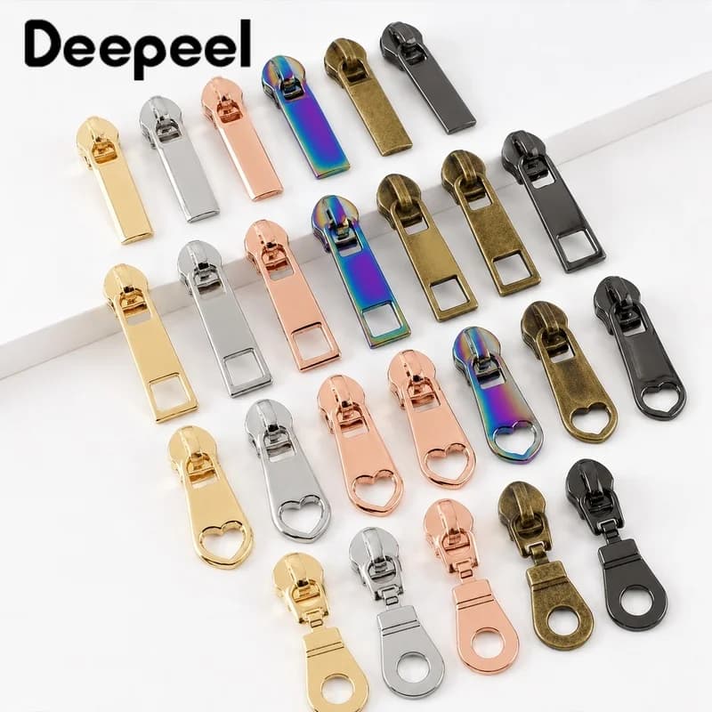 10-100Pcs 5# Nylon Zipper Sliders Replaceable Pull Heads for Jackets Backpacks Garments Sewing Coil Closure Repair Accessories