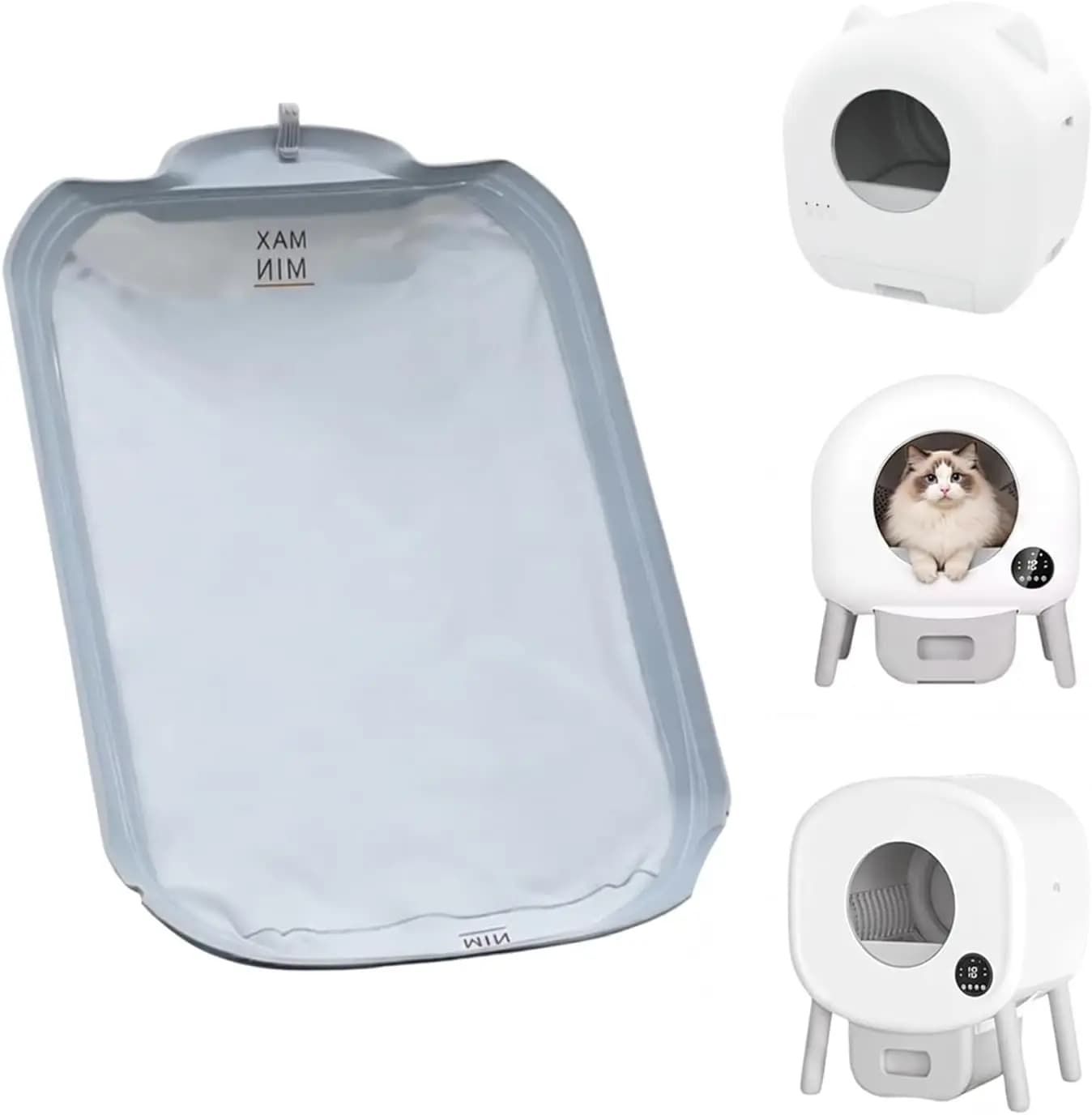 Waterproof Litter Box Pad Replacement Mat For Self Cleaning Box oft Tear‑Resistant Non‑Slip Easy Remove Clean Reuse