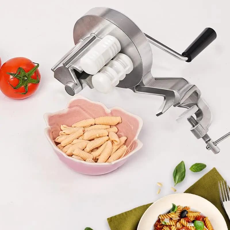 Manual Pasta Maker With Ergonomic Hand Crank Design Noodles Pressing Manual Cavatelli Maker Machine Portable Macaroni Maker