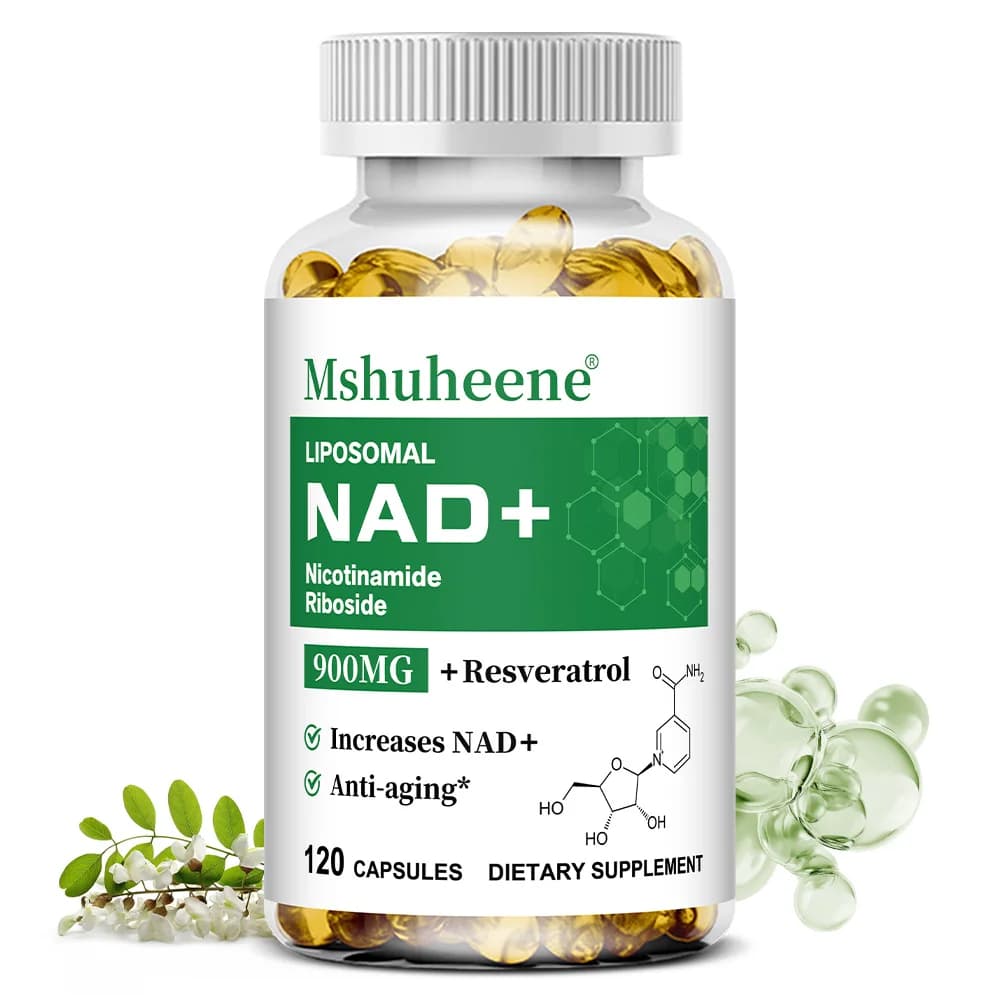 Capsule Booster NAD+ con Quercetina e Trans-Resveratrolo - Riparazione Cellulare Anti-Invecchiamento, Energia e Concentrazione, Supporto Immunitario, 60/120 Capsule