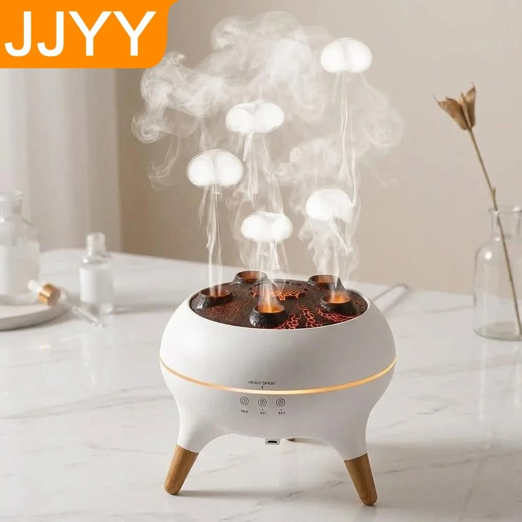 Umidificatore a Nebulizzazione Aromatica LED a 7 Colori, Funzionamento Ultra Silenzioso, Spegnimento Automatico, Diffusore di Oli Essenziali per Camera da Letto e Arredamento Casa