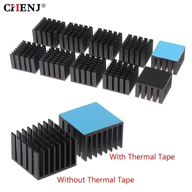 5pcs Aluminum Heat Sink Cooling Radiator for Electronic Chip IC LED Computer with Thermal Conductive Tape