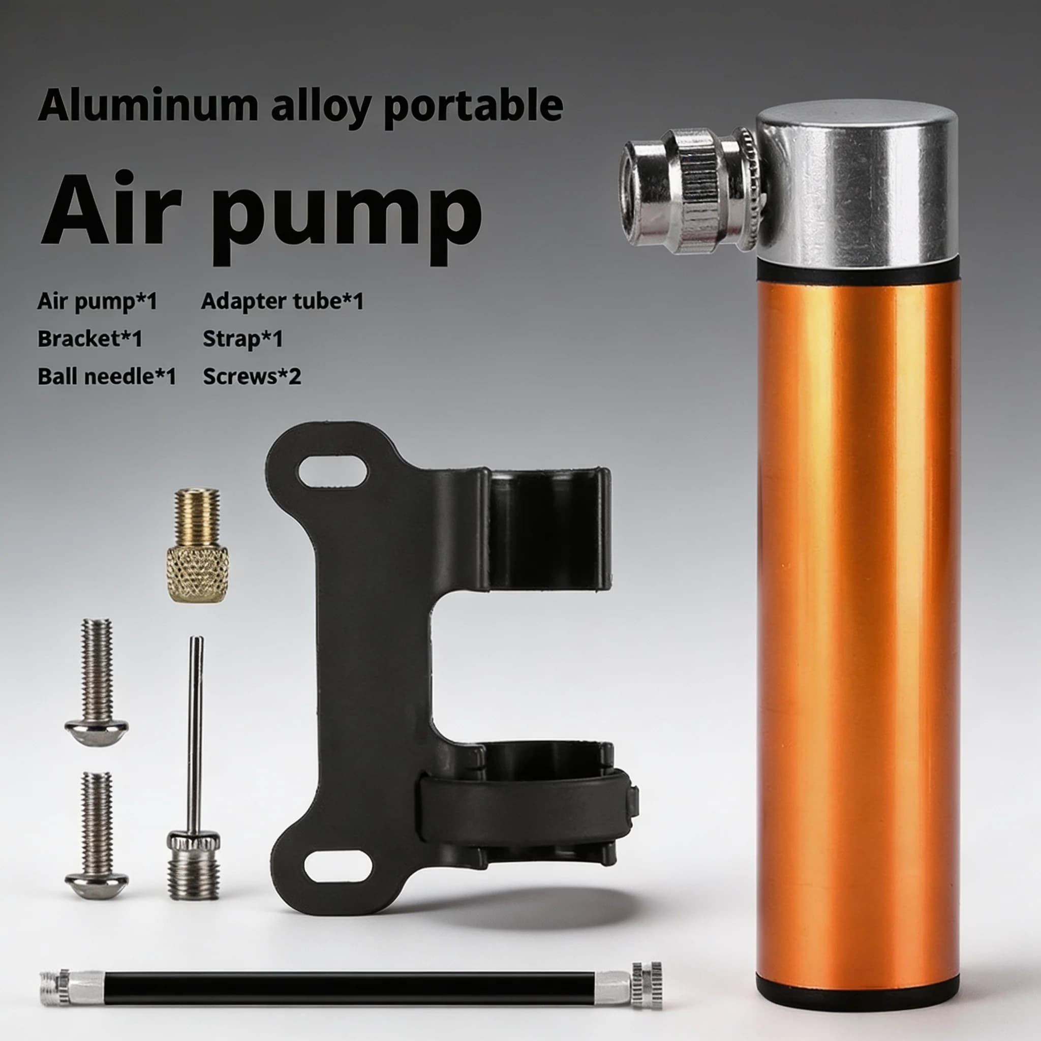 Aluminum Alloy Mini Bike Pump Portable Bicycle Air Pump High Pressure Hand Pump Valve Inflator for MTB Road Bike Ball 6-color