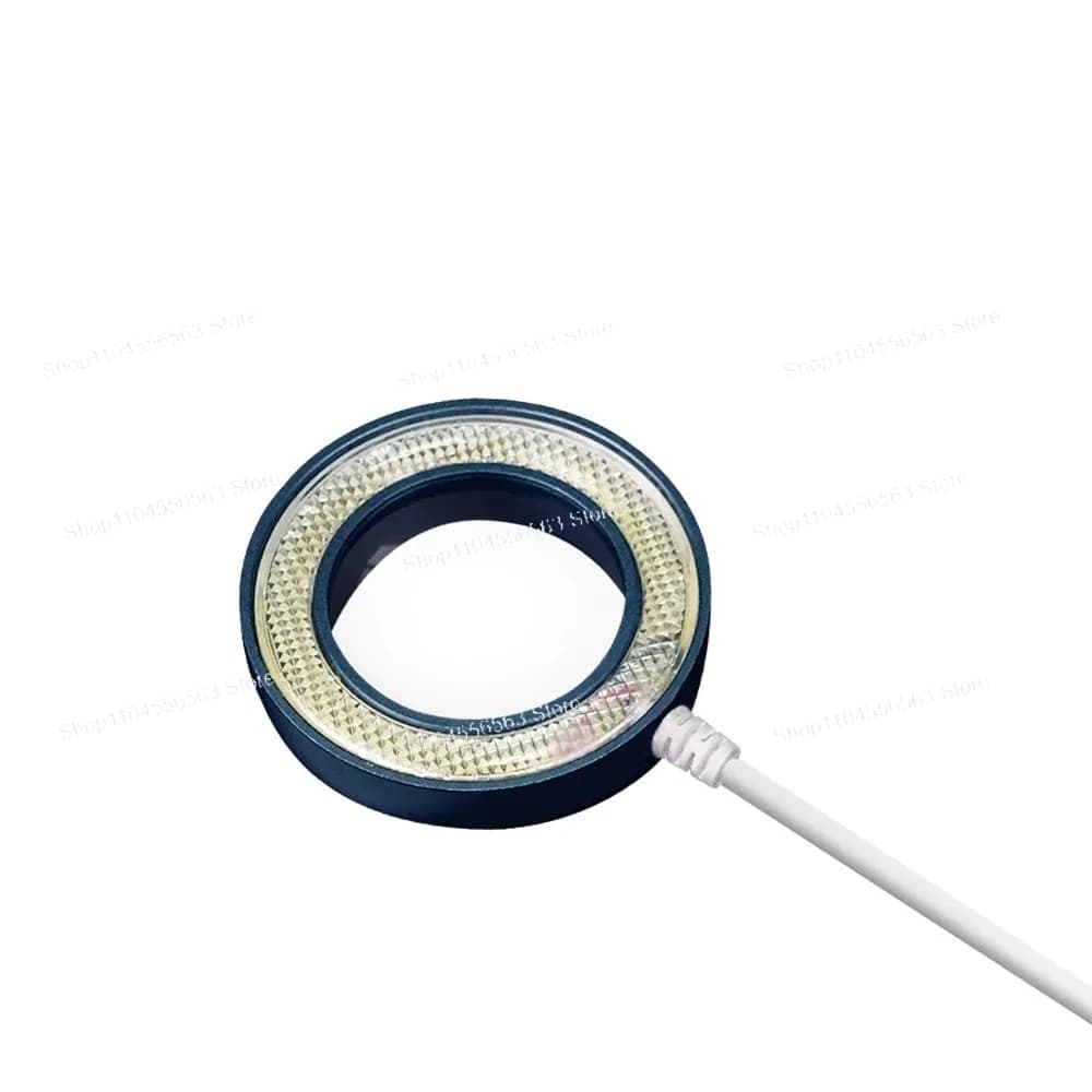 Microscopio Sunshine con sorgente di luce bianca, lampada ad anello antipolvere, protezione antifumo, doppia lente d'ingrandimento, 36 LED, SS-033C