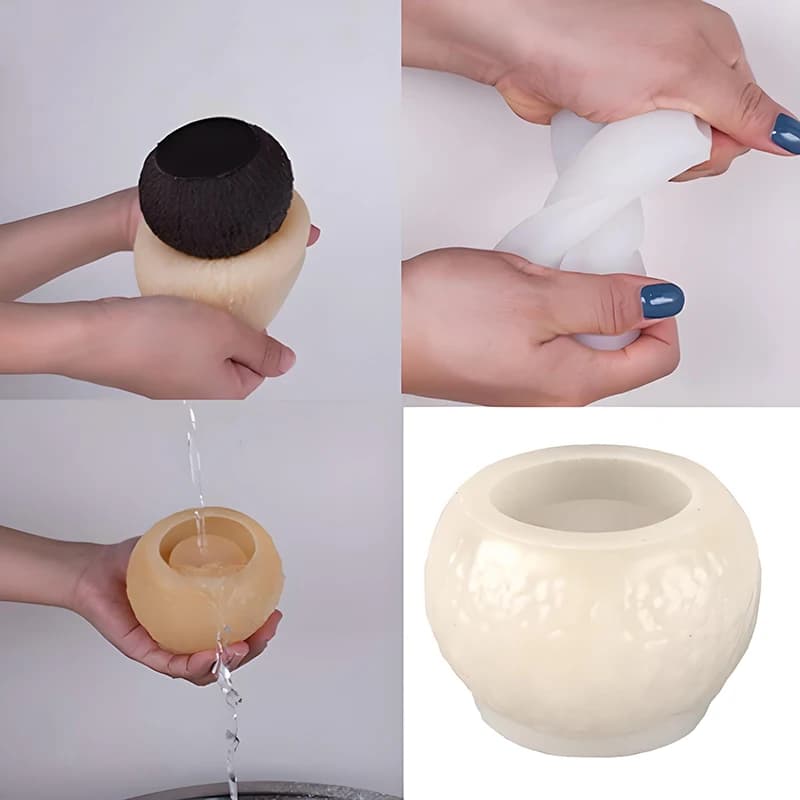 Simulazione 3D Stampo in silicone di cocco Aromaterapia Candela Stampo in gesso Stampo per sapone Mousse fai da te Torta Dessert Stampo per cottura al cioccolato