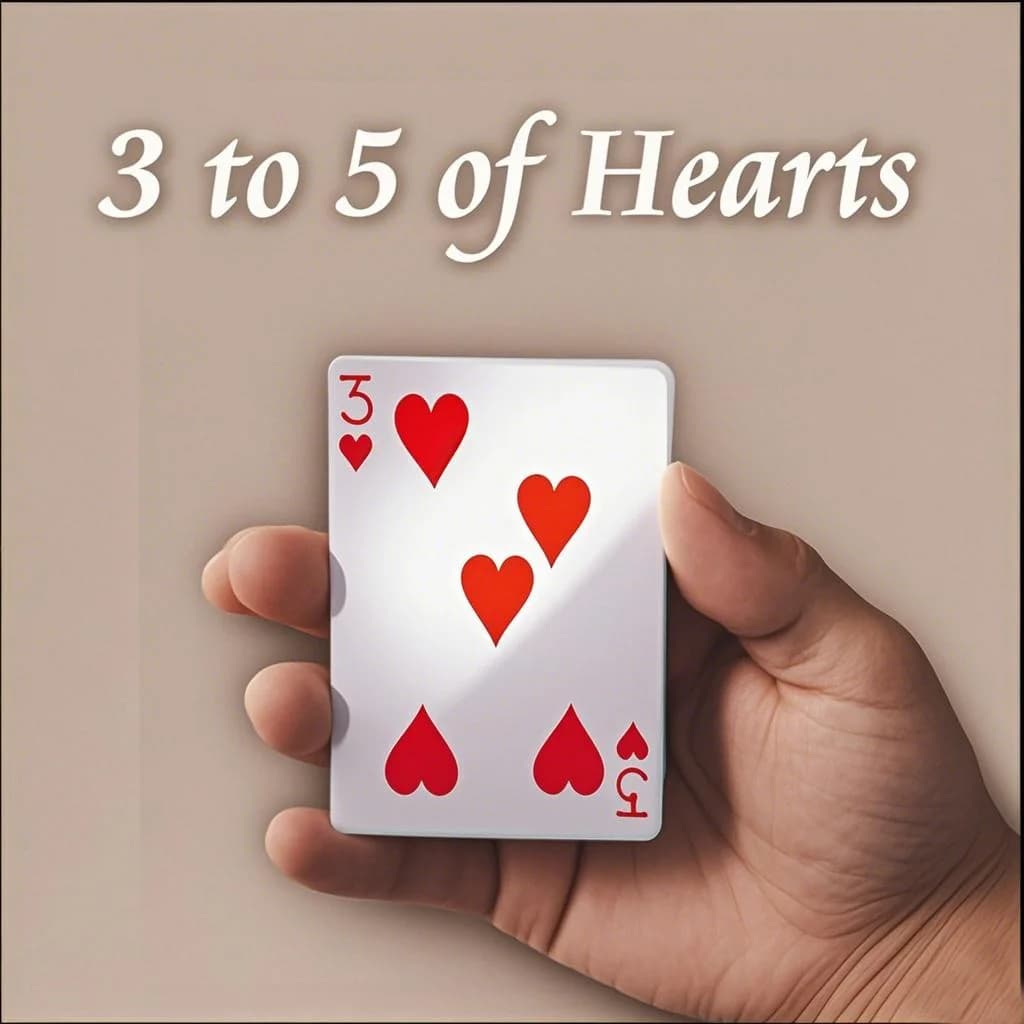 Da 3 a 5 di cuori da/6 a 9 cuori Carte da gioco Trucchi magici da poker Close Up Street Illusion Gimmick Mentalismo Puzzle Magia Deck