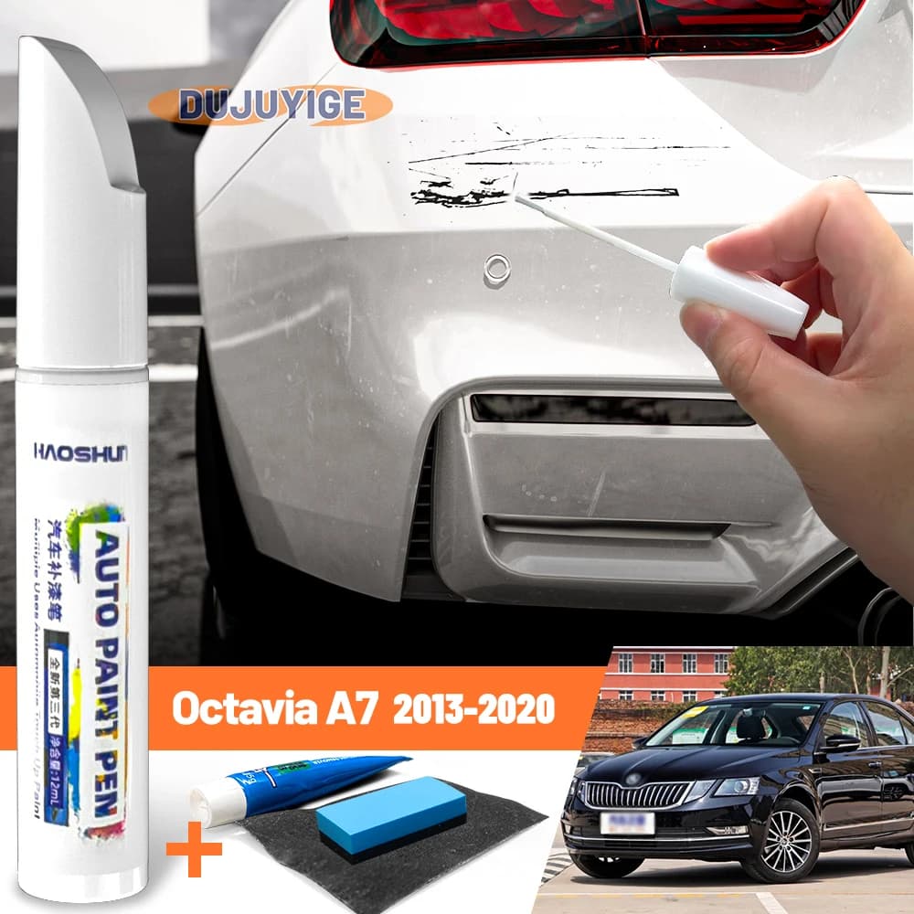 Penna per Vernice Auto, Cura della Vernice, Riparazione Graffi, Cera per Rimozione Graffi per Skoda Octavia A7 5E MK3 2013-2020 2014 2015 2016 2017