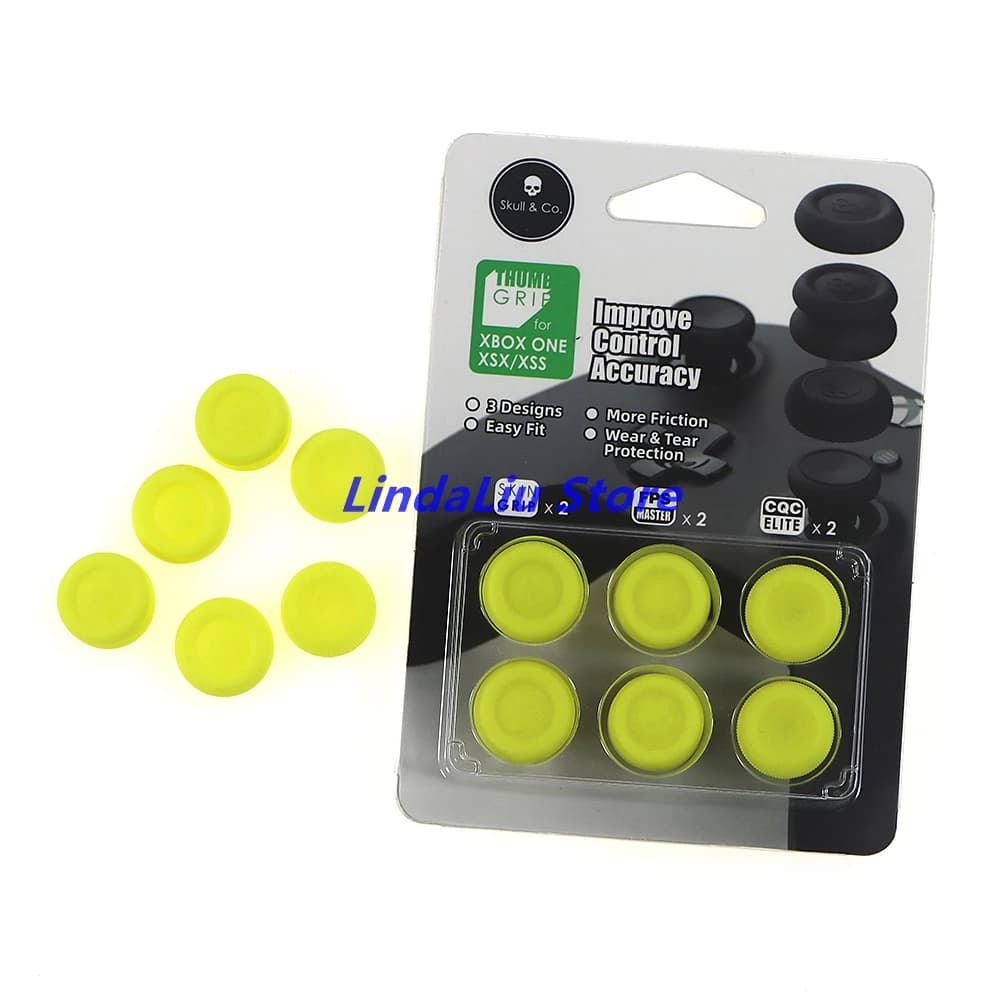 1Set Skull Head Joystick Cap 6 in 1 Thumbstick Cover Maniglia antiscivolo Tappi per pulsanti bilancieri compatibili per Xbox One XBOX Series