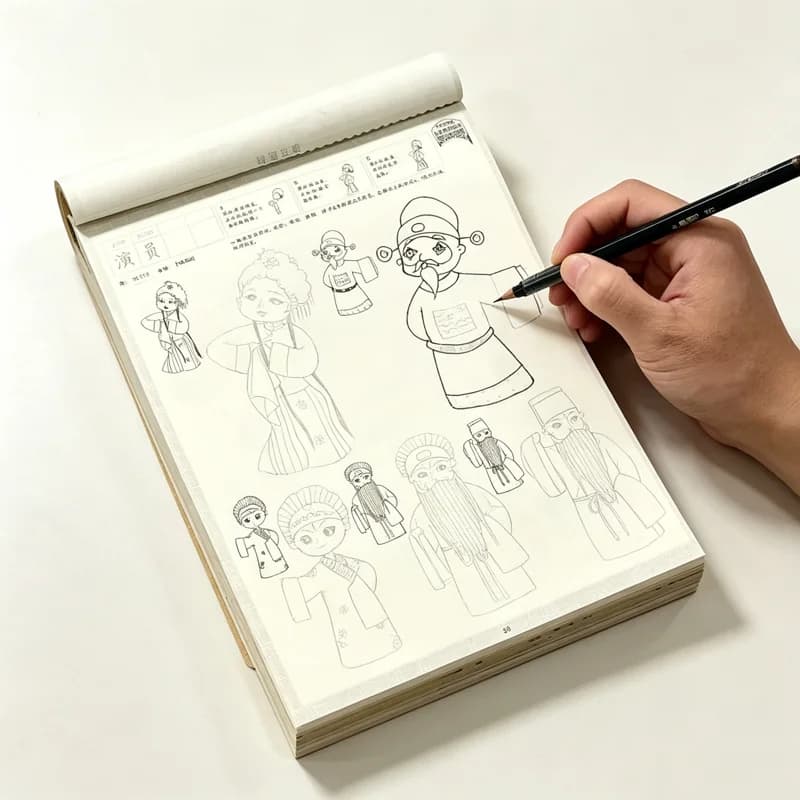 Trace & Draw Cartoon People: Fun Tracing Practice Book for Kids – Pilot, Farmer, Detective & More