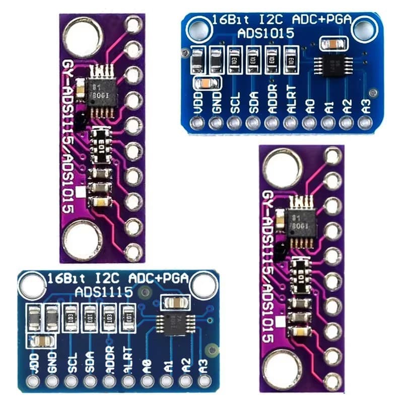 New ADS1115 ADS1015 16 Bit I2C Module Precision ADC 4 Channel Development Board Pro Gain Amplifier 2.0V to 5.5V for Arduino RPi