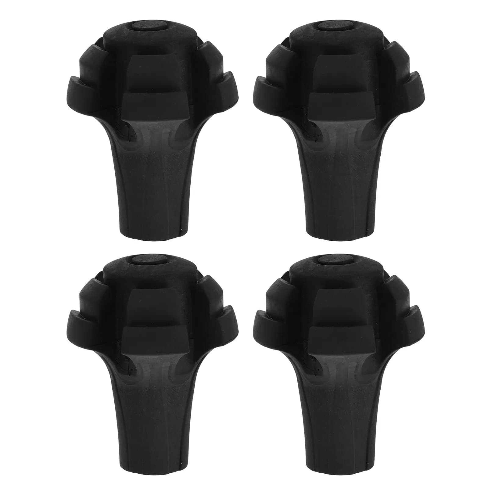 4Pcs Trekking Pole Tips Rubber Foot Covers Non-Slip Protective End Caps for Hiking Poles Walking Canes Crutches Trekking