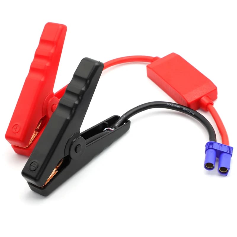 1 Pezzo Cavo di Avviamento con Clip a Coccodrillo e Connettore EC5 per Batteria Auto, Avviatore d'Emergenza, Accessori Auto