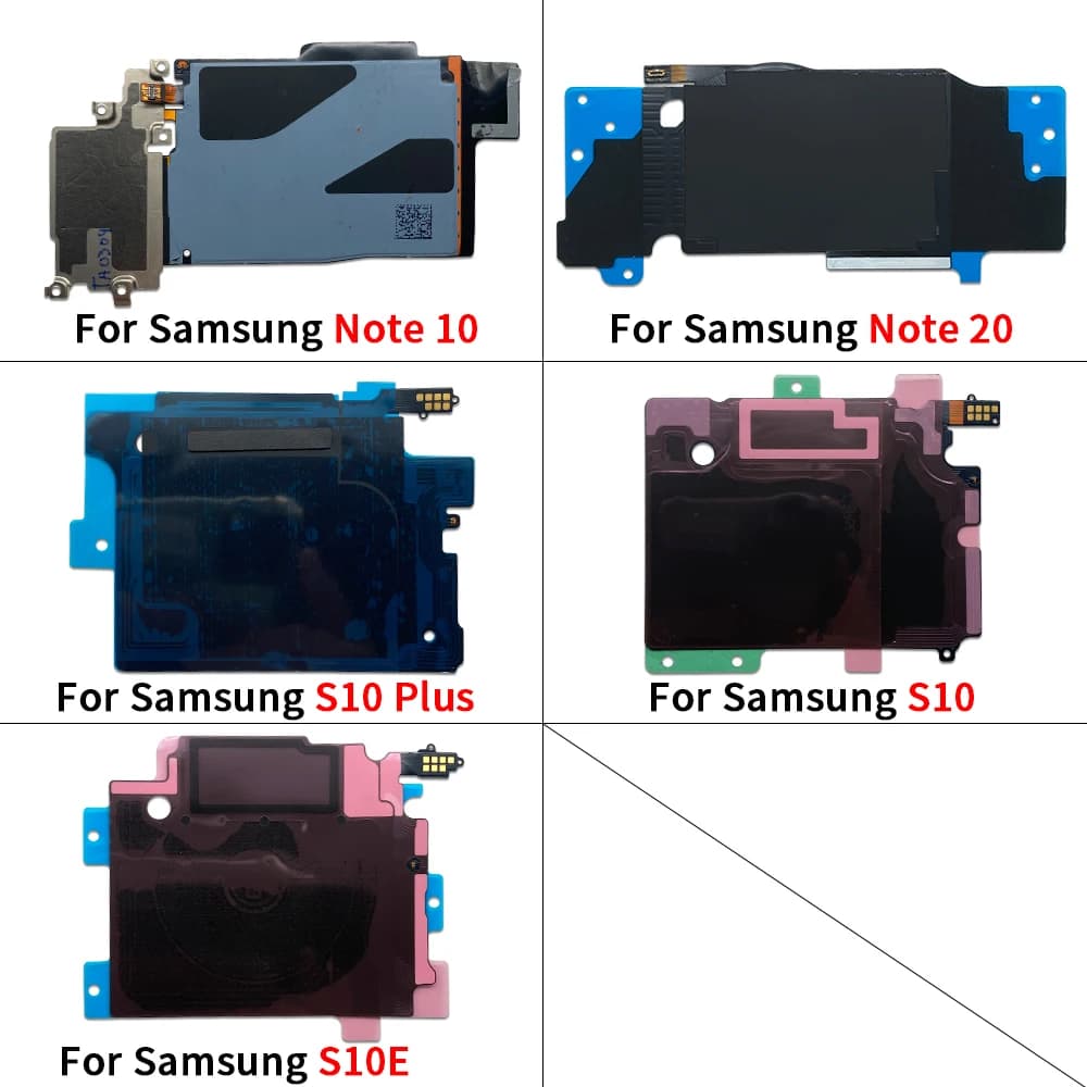 Bobina ricevente per ricarica wireless, modulo bussola NFC, cavo flessibile, per Samsung Note 20, 10, S10 Plus, S10E, Nuovo