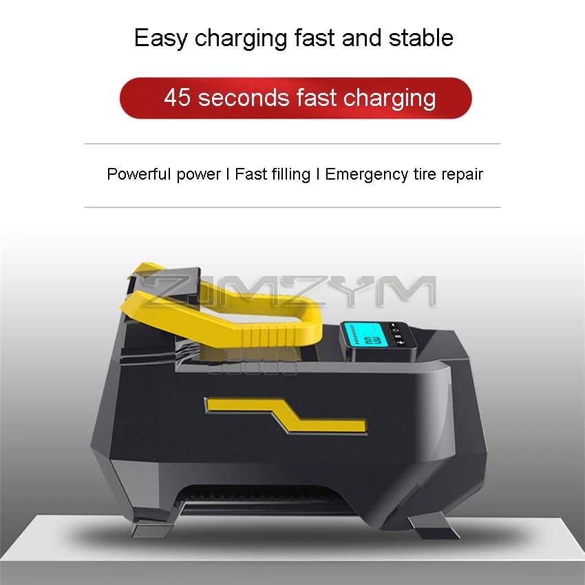 Compressore d'Aria per Pneumatici Auto, Doppia Alimentazione 110V-220V AC/DC 12V, Pompa Elettrica Digitale Portatile per Veicoli e Moto
