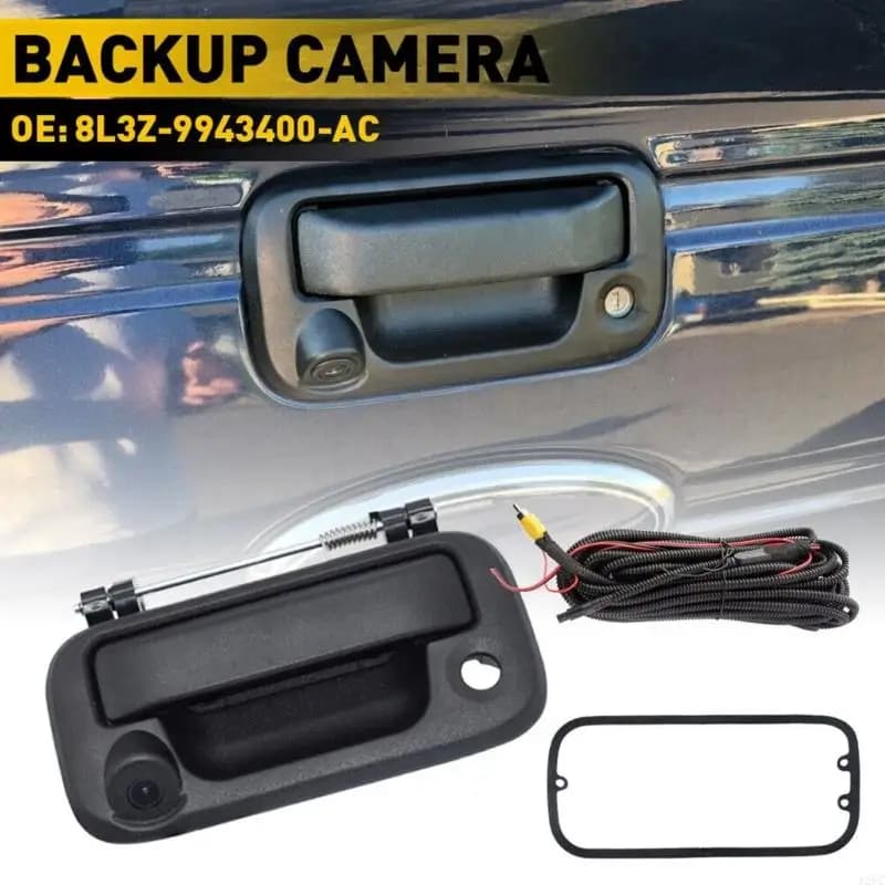 A2UC Impermeabile Coperchio Del Bagagliaio Portellone Tronco Maniglia Posteriore Coda Portellone Backup Telecamera Retrovisore per F150 F-350 8L3Z9943400AC