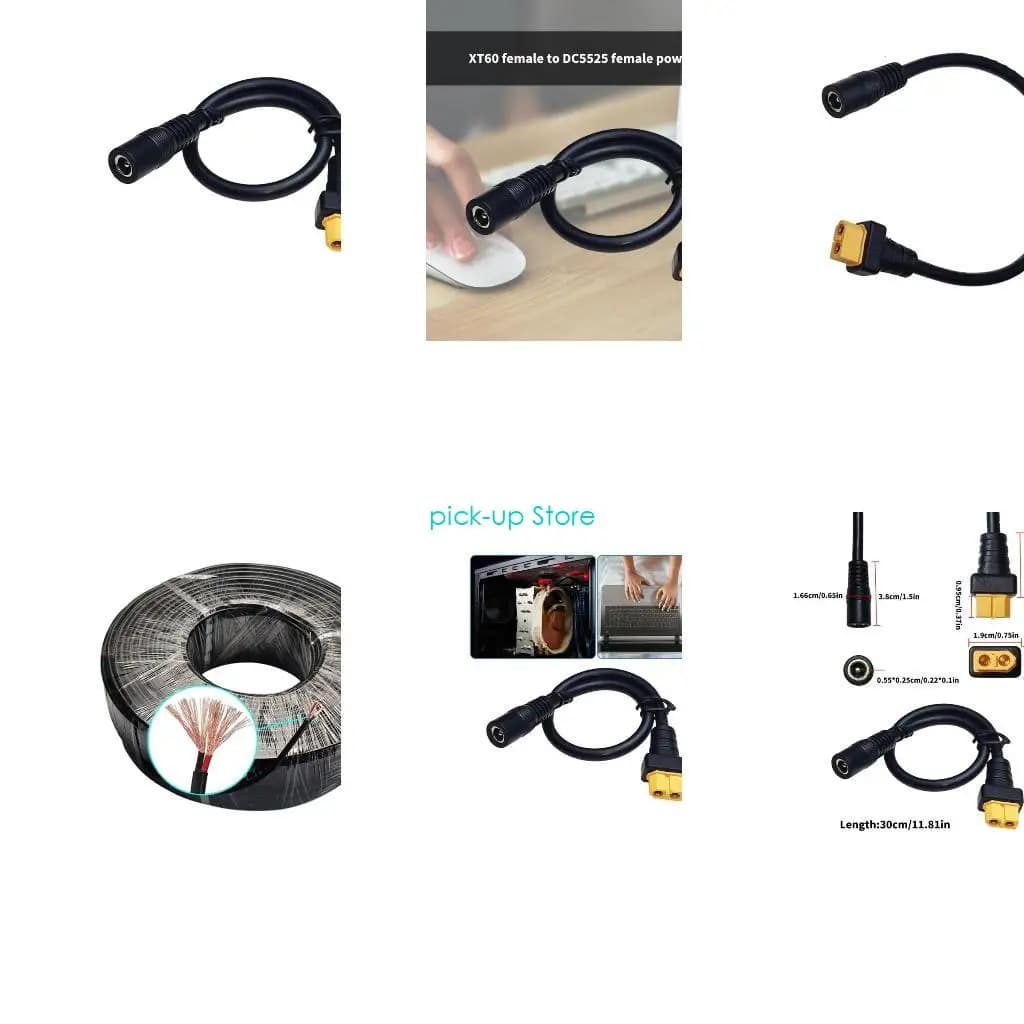 Q5WA XT60 Femmina a DC5525 Cavo ricarica adattatore femmina per le centrali elettriche portatili