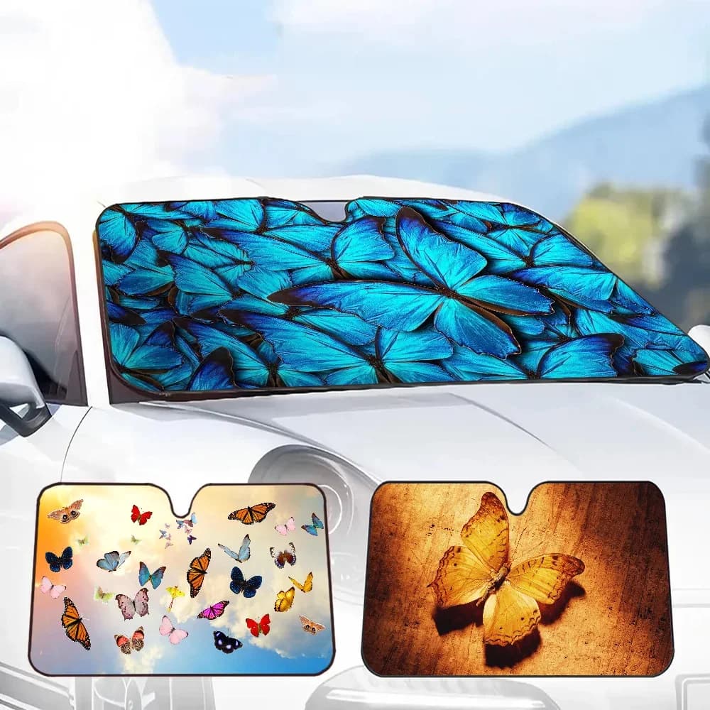 Parabrezza a farfalla Parasole per finestrino dell'auto Copertura per parabrezza Parasole per auto Visiera parasole per auto Protezione solare per auto