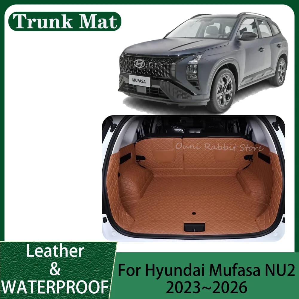 Tappetino in Pelle per Bagagliaio Hyundai Mufasa NU2 2023~2026 2024 2025, Protezione Antigraffio, Copertura Vano Portaoggetti, Accessori Interni