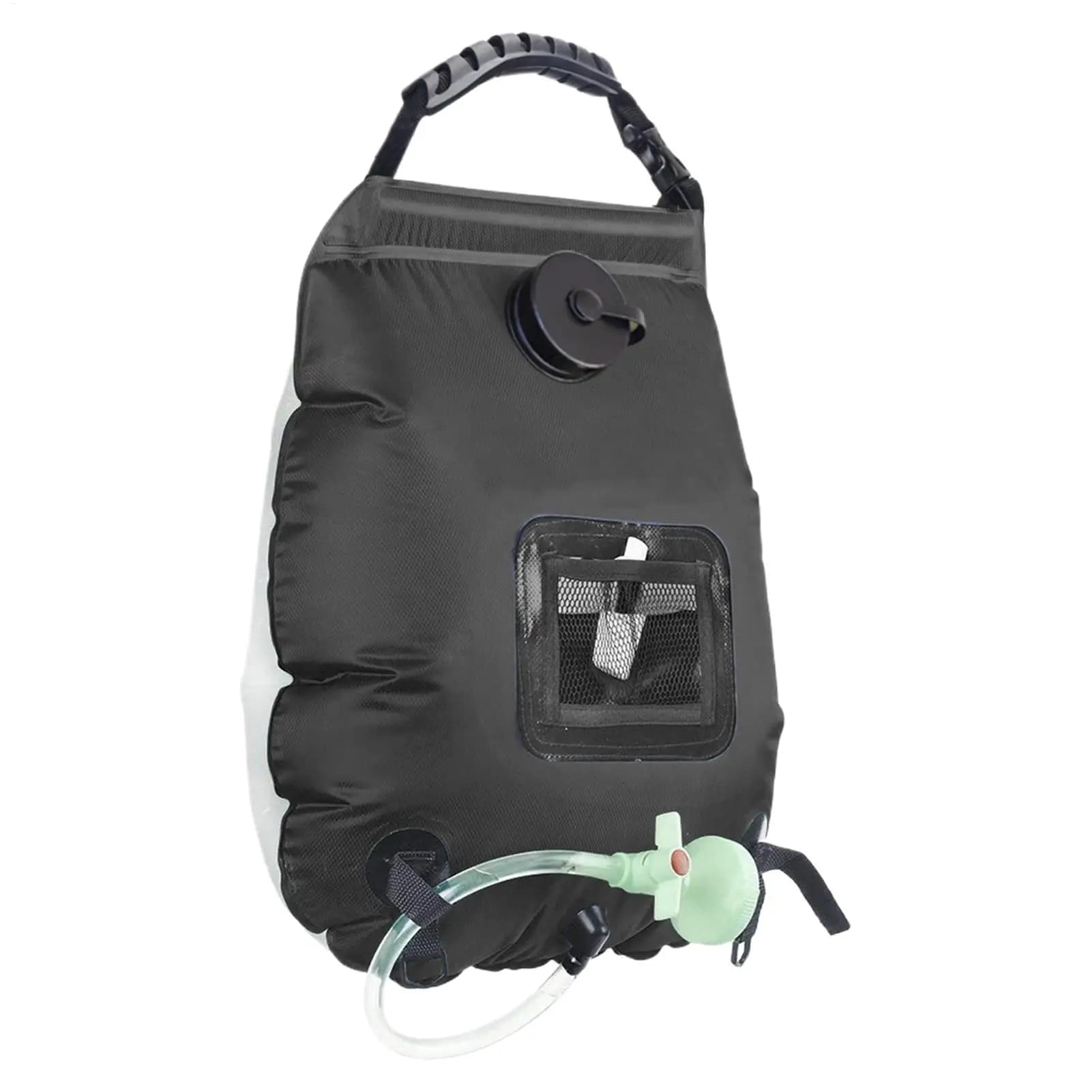 5 Gallon/20 litre camping shower bag, removable solar bag with bellows and tube, portable outdoor camping shower and beach
