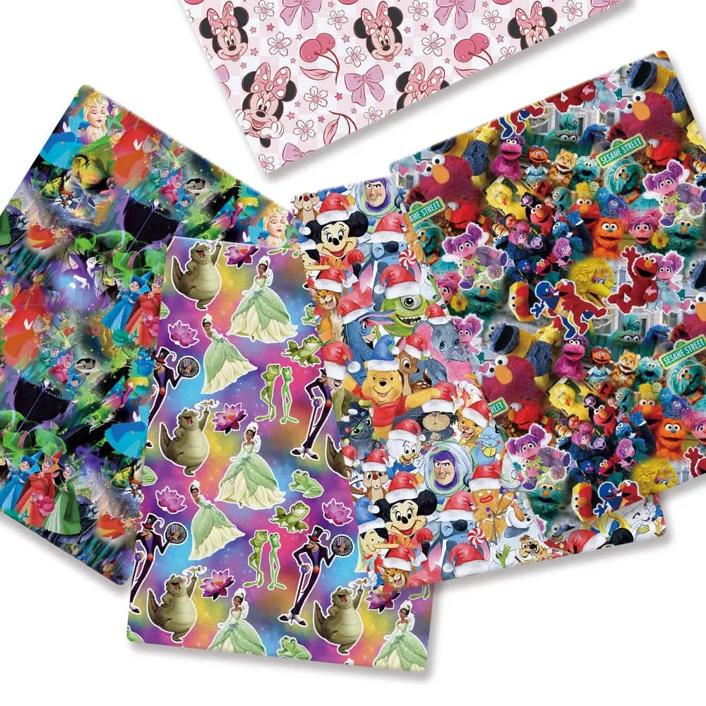 disney fabric 140x50CM Cartoon Polyester cotton fabric Patchwork Tissue Kid Home Textile Sewing Doll Dress Curtain 39297