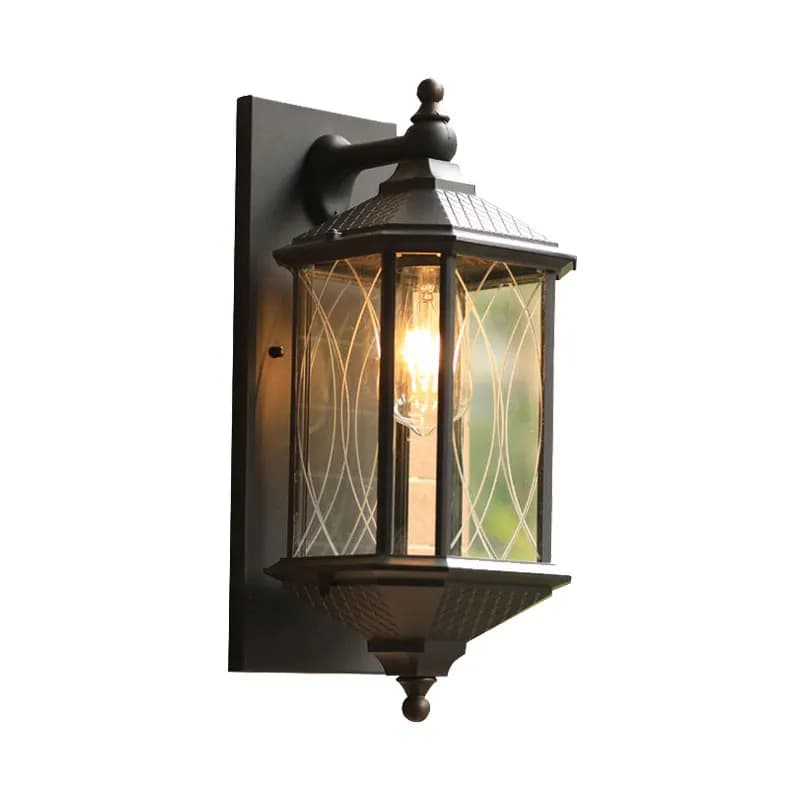 Lampada da corridoio impermeabile per esterni Lampada da parete a LED per porta del cortile della villa in stile antico europeo